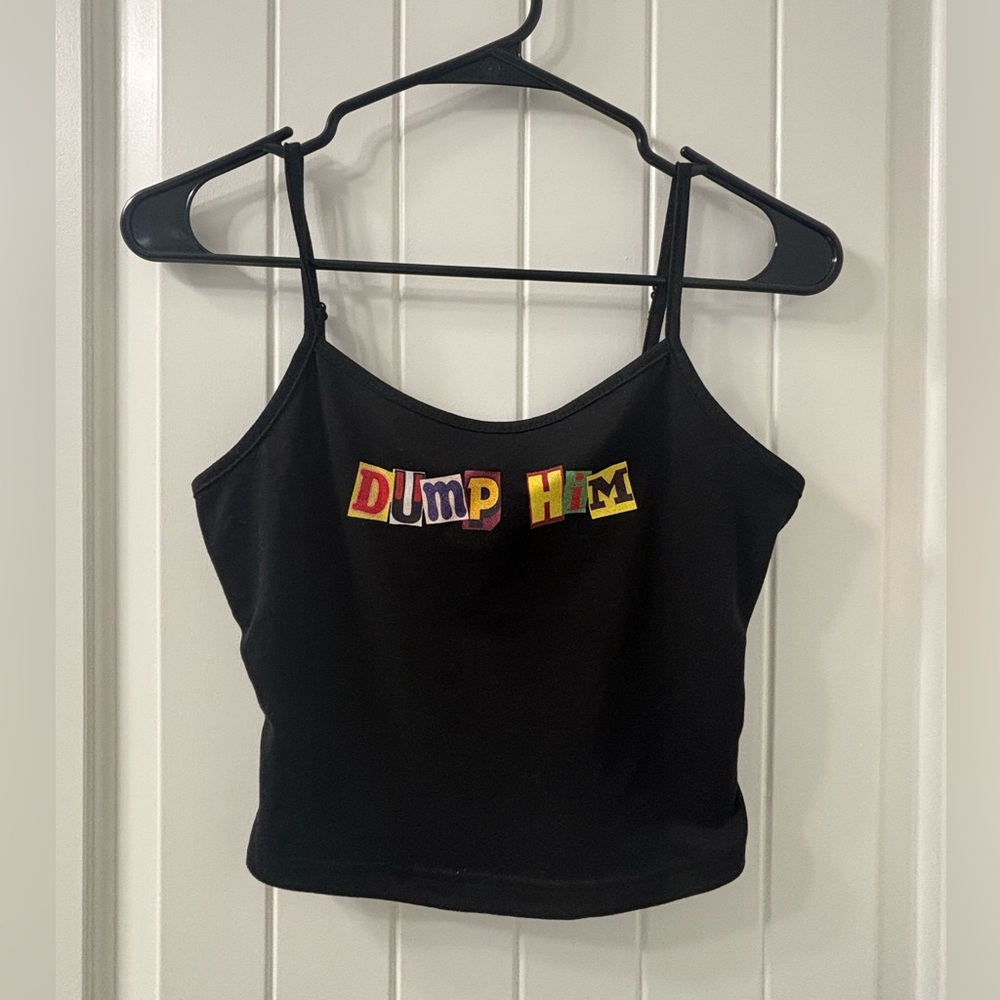 SHEIN Black Graphic Tank Top